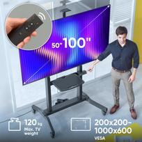 laikiklis 200x200 - TV SET ACC MOTOR. MOBILE STAND/50-100" BLACK TS1991E-B ONKRON - 9 nuotrauka