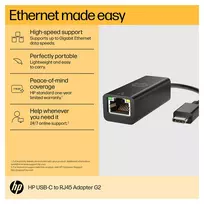 ethernet to usb - Hewlett Packard (HP) HP USB-C į RJ-45 10/100/1000 Gigabit LAN Ethernet RJ45 adapteris - 4 nuotrauka