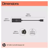 ethernet to usb - Hewlett Packard (HP) HP USB-C į RJ-45 10/100/1000 Gigabit LAN Ethernet RJ45 adapteris - 5 nuotrauka