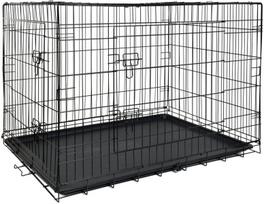 voljerai - Funfit Metalinis daugiafunkcis narvas gyvūnams, XXL, Juodas (Black) - 1 nuotrauka
