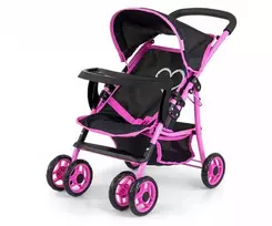 vezimeliai milli - Milly Mally lėlių vežimėlis Kate Prestige, juodas (Black) - 1 nuotrauka