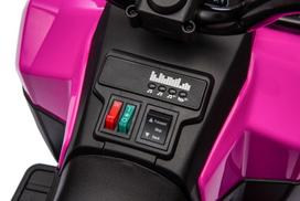 rozinis keturratis vaikams - Vaikiškas elektrinis keturratis Lean Cars GTS1155, rožinis (Pink) - 4 nuotrauka