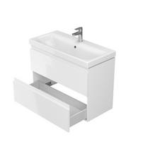 praustuvas - Vonios spintelė CERSANIT MODUO SLIM 80, balta (White) - 4 nuotrauka