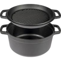 grilinu - BROWIN 330527 ketaus puodas su grilio keptuve 3,5 l - 1 nuotrauka