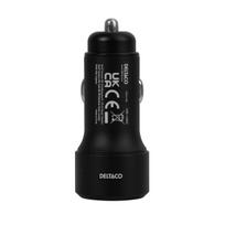 usbc - DELTACO 12/24V, 1xUSB-C, PD 18 W, 1xUSB-A, 18 W, 36W, juodas / USBC-CAR122 - 5 nuotrauka
