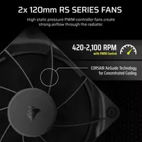 2 ww - Corsair NAUTILUS 240 RS Juodas (Black) - 5 nuotrauka