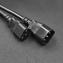 kabelis 3x1 0 - Qoltec Cable for UPS C13 / C14 Black 3m - 3 nuotrauka