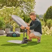 robotojas vejapjove - Garažas vejos robotams Gardena SILENO, pilkos spalvos - 2 nuotrauka