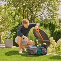 robotojas vejapjove - Garažas vejos robotams Gardena SILENO, pilkos spalvos - 7 nuotrauka