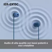 sony - Sony IER-EX15C USB-C Mėlynas (Blue) - 2 nuotrauka