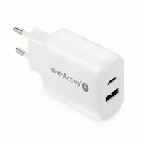 usb c laidas pd - Everactive SC-370Q USB/USB-C įkroviklis QC3.0 25W Balta (White) - 6 nuotrauka