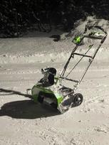 sniego valytuvas - SNIEGO VALYTUVAS Greenworks gd40stUBX 40V, 2X4Ah (su akum. ir krov.) - 3 nuotrauka