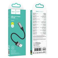 auda auda - Hoco UPA32D AUX USB A (patinas) į 3,5 mm Jack (patelė) adapteris Juodas (Black) - 4 nuotrauka