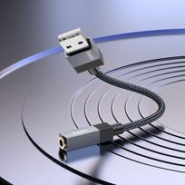 auda auda - Hoco UPA32D AUX USB A (patinas) į 3,5 mm Jack (patelė) adapteris Juodas (Black) - 5 nuotrauka