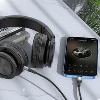 aux laidas - Hoco UPA22 AUX Jack 3.5 mm į Lightning 1m Juodas (Black) - 3 nuotrauka