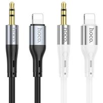 aux laidas - Hoco UPA22 AUX Jack 3.5 mm į Lightning 1m Juodas (Black) - 4 nuotrauka