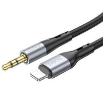 aux laidas - Hoco UPA22 AUX Jack 3.5 mm į Lightning 1m Juodas (Black) - 6 nuotrauka