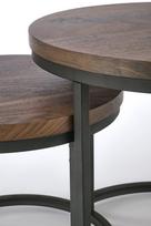 kava kava - Halmar Kavos staliukų komplektas Oreo, juoda/riešuto (Black/Walnut), 53 cm x 53 cm x 45 cm, 2 vnt. - 4 nuotrauka