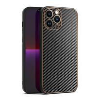 iphone telefonai - Tel Protect Leather Carbon dėklas skirtas Apple iPhone 11 Pro juodos spalvos - 3 nuotrauka