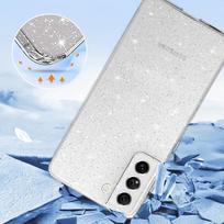 samsung s21 fe deklas - Samsung Galaxy S21 FE Crystal Glitter Dėklas - Sidabrinė (Silver) - 4 nuotrauka