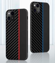 telefonas iphone pro max 12 - Tel Protect CARBON dėklas skirtas Apple iPhone 12 Pro Max juodos spalvos with red stripe - 4 nuotrauka