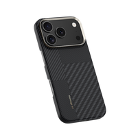 armor 17 pro - Benks "Montage Magnetic Armor Air Kevlar Case for Apple iPhone 17 Pro" Juodas (Black) - 8 nuotrauka
