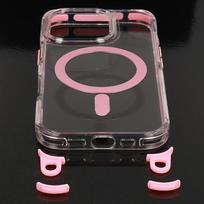 deklas su dirzeliu telefonams - Tel Protect "Strap Clear Case" Apple iPhone 17 Pro Rožinė (Pink) - 6 nuotrauka