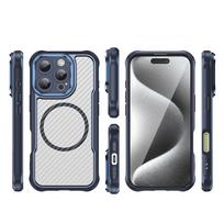 telefonu deklai iphone silikoniniai - Nillkin "Super Frosted Shield Pro" dėklas Apple iPhone 16 Mėlynas (Blue) - 8 nuotrauka