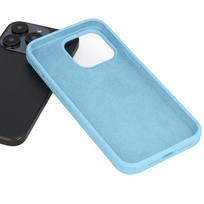 15 plus apple - Topt Silikoninis Lite dėklas skirtas Apple iPhone 15 Plus light mėlynos spalvos - 3 nuotrauka