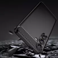 s26 ultra deklas - Dėklas Hurtel Carbon Case for Samsung Galaxy S26 Ultra - Juodas - 5 nuotrauka