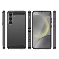 s26 ultra deklas - Dėklas Hurtel Carbon Case for Samsung Galaxy S26 Ultra - Juodas - 7 nuotrauka