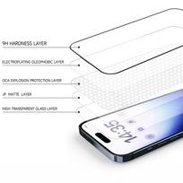 apsauginis stiklas s25 plus - Tel Protect Full Glue 6D Matt Grūdintas stiklas Samsung Galaxy S25 Plus Juodas (Black) - 5 nuotrauka