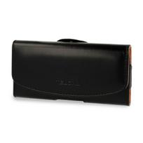 mini telefonai - Telone Viva Universal Eco Leather Belt Case For LG/Nokia/Samsung Black - 4 nuotrauka