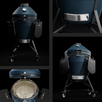 grilis - KAMADO BONO GRANDE EVO 25" 64 cm Mėlyna matinė (Matte Blue) - 2 nuotrauka