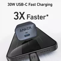 charger 30w - Anker 511 Nano 4 30W Sieninis Įkroviklis USB-C Juodas (Black) - 4 nuotrauka