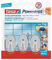 tesa powerstrips - Kabliukai Tesa Powerstrips, ovalūs, 3 vnt., chromo (Chrome) - 6 nuotrauka