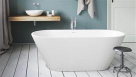 balto akmens - Vonia, laisvai pastatoma Paa Deco Nudo, 166 cm x 72.5 cm x 63 cm, ovalas, balta sp. - 2 nuotrauka