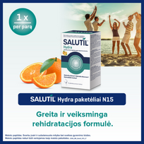 apelsinai - SALUTIL maisto papildas milteliais HYDRA, 15 pak. - 4 nuotrauka