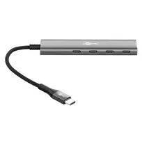 usb c 3.2 hub - Goobay Slim 4-Port USB Hub USB-C į USB-A 5 Gbit/s Pilkas (Gray) - 2 nuotrauka