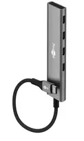usb c 3.2 hub - Goobay Slim 4-Port USB Hub USB-C į USB-A 5 Gbit/s Pilkas (Gray) - 3 nuotrauka