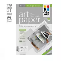 artus - ColorWay ART Photo Paper T-shirt transfer (white), 5 sheets, A4, 120 g/m² - 2 nuotrauka