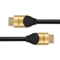 hdmi laidas - Qoltec 50355 HDMI v2.1 kabelis Itin didelės spartos 8K ,  60Hz ,  28AWG ,  Auksas ,  2m - 3 nuotrauka