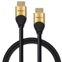 hdmi laidas - Qoltec 50355 HDMI v2.1 kabelis Itin didelės spartos 8K ,  60Hz ,  28AWG ,  Auksas ,  2m - 4 nuotrauka