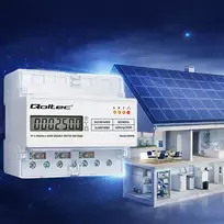 meter - Qoltec Trifazis elektros skaitiklis 50978 400V 100A DIN bėgiui - 2 nuotrauka