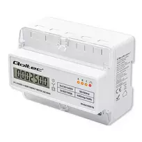 meter - Qoltec Trifazis elektros skaitiklis 50978 400V 100A DIN bėgiui - 8 nuotrauka