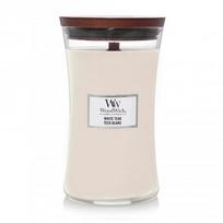 woodwick 453 zvakes - WoodWick White Teak Scented Candle kvapioji žvakė, 453.6 g - 4 nuotrauka