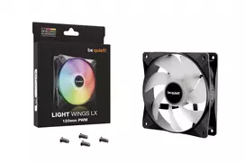 korpusas be quiet! - be quiet! LIGHT WINGS LX 120mm PWM Juodas (Black) - 4 nuotrauka