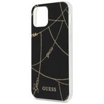 telefonas iphone pro max 12 - Guess Gold Chain Collection Back Case For Apple iPhone 12 Pro Max Black - 3 nuotrauka