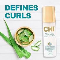 aloe sultys - Drėkinantis kremas garbanoms su alavijais ir agavų sultimis CHI Curls Defined Moisturizing Curl Cream 147ml - 3 nuotrauka