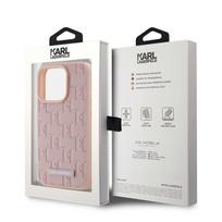 iphone 15 pro telefonai - Karl Lagerfeld "Leather Monogram Pin Logo Karl Head Galaxy S25 Plus" Black - 2 nuotrauka